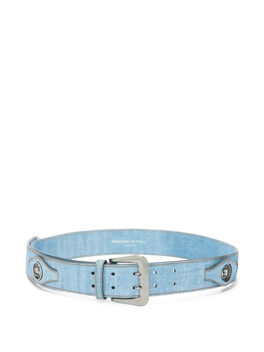 Ermanno Scervino medallion buckle belt - Blu
