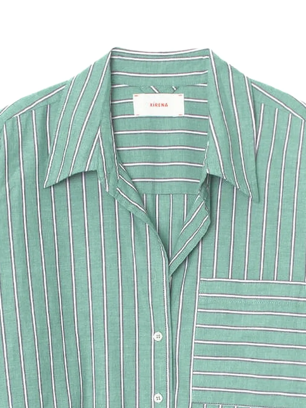  Xirena Pocket Striped Shirt - Green 