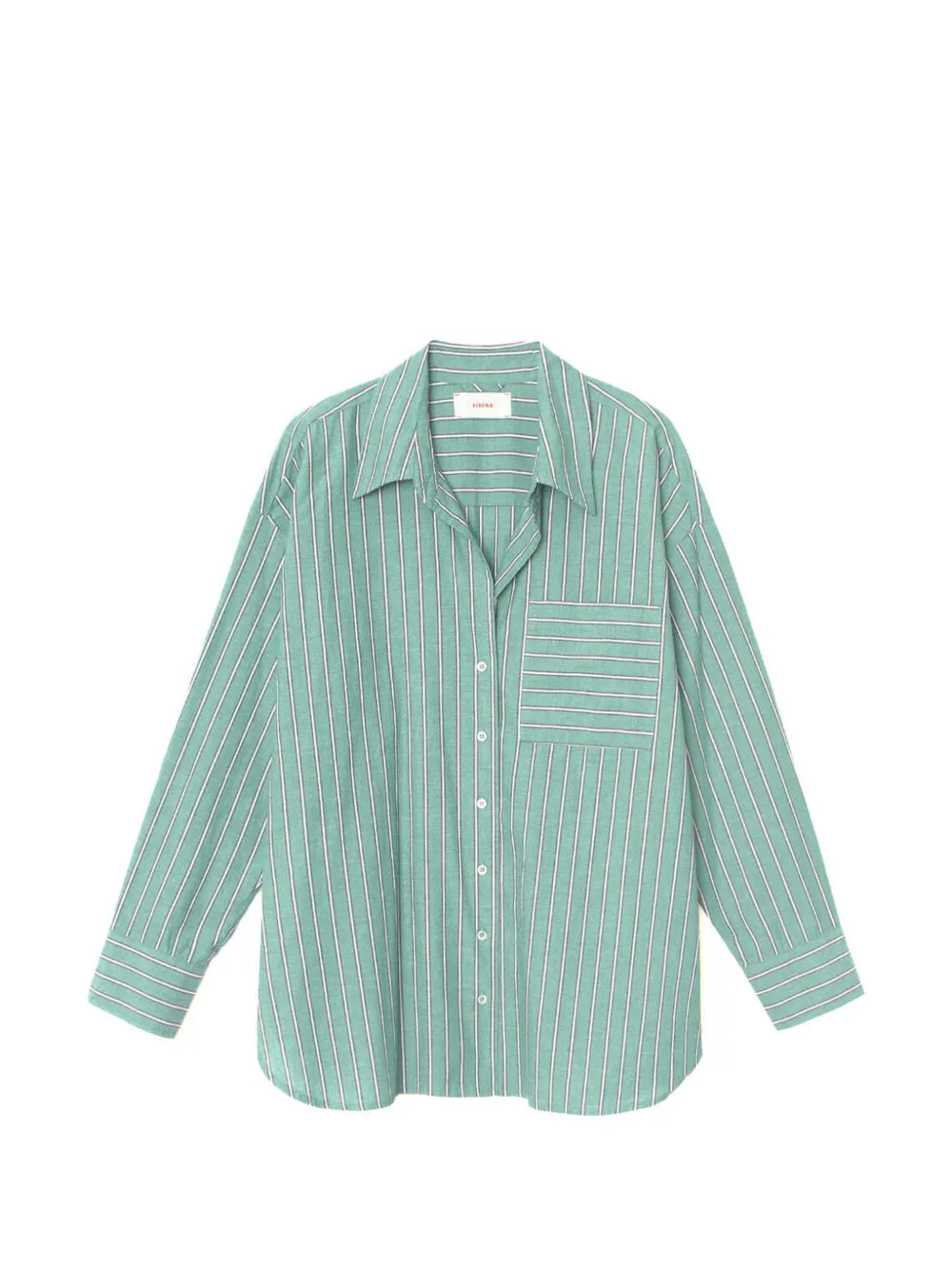 Xirena Pocket Striped Shirt In Green