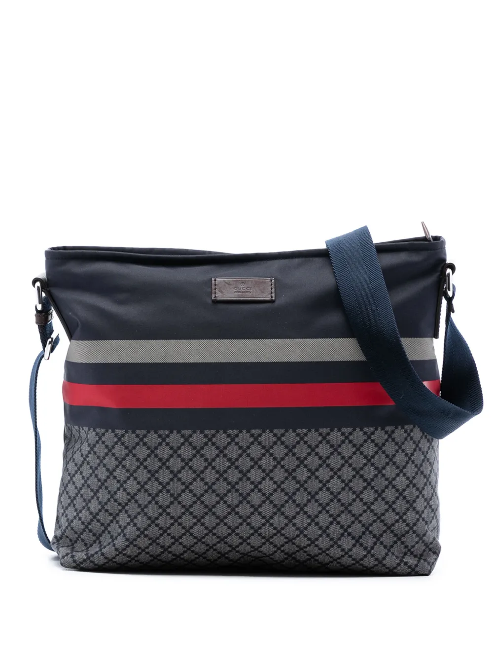 Gucci Pre-Owned 2016-2026 Diamante Nylon Web crossbody bag - Blu