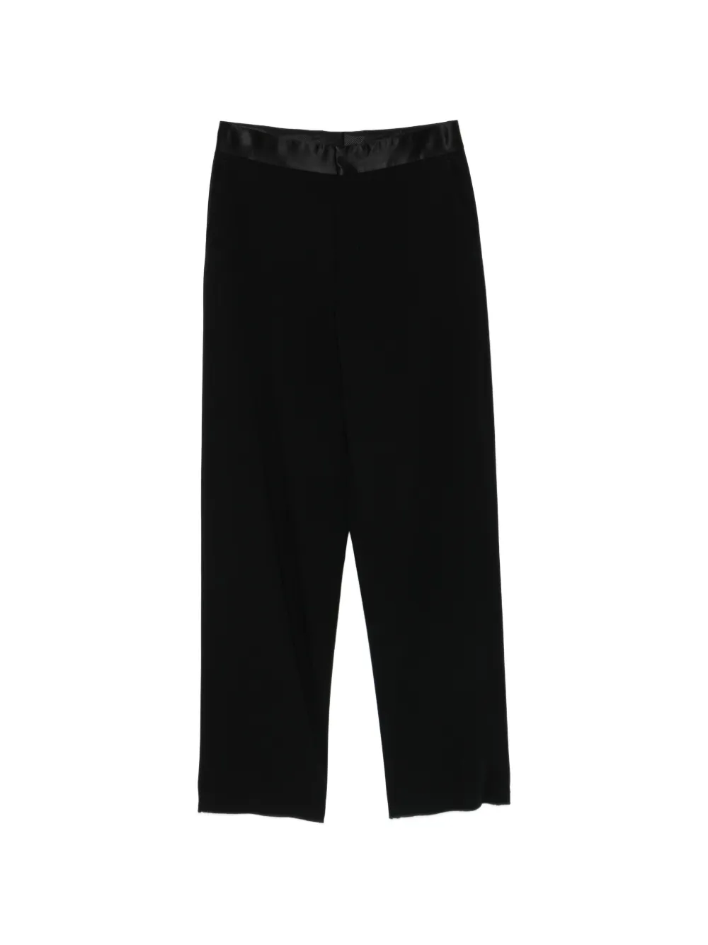 Giorgio Armani satin-trim trousers - Nero
