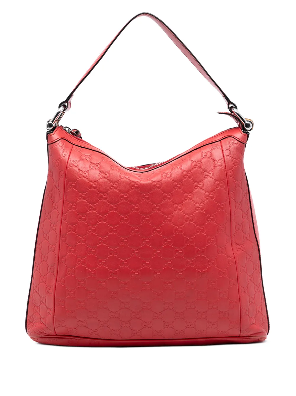 Gucci Pre-Owned 2016-2026 Guccissima Bamboo D Ring Hobo shoulder bag - Rosso