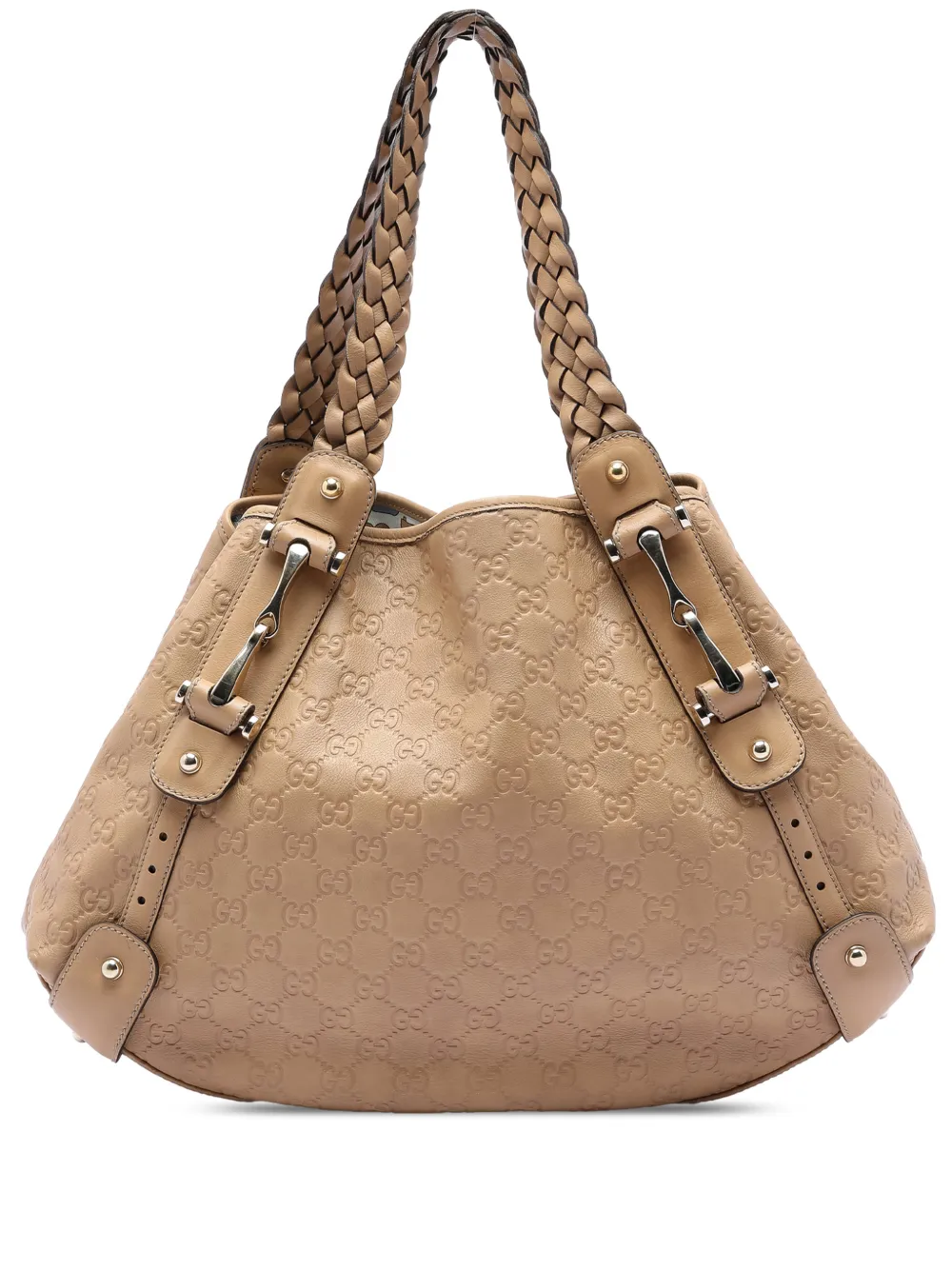 Gucci Pre-Owned 2016-2026 Guccissima Horsebit Pelham shoulder bag - Marrone