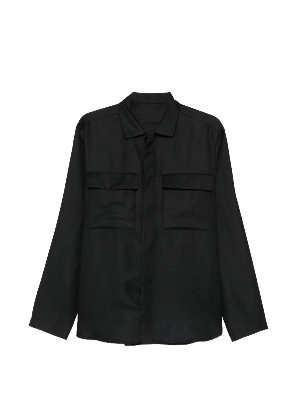 Nine In The Morning Freud flap-pocket shirt - Nero
