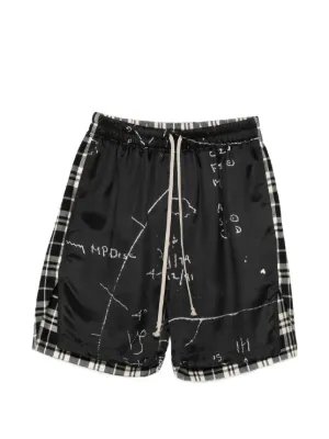 Rick Owens DRKSHDW Bauhaus zip-details Drawstring Shorts | Black
