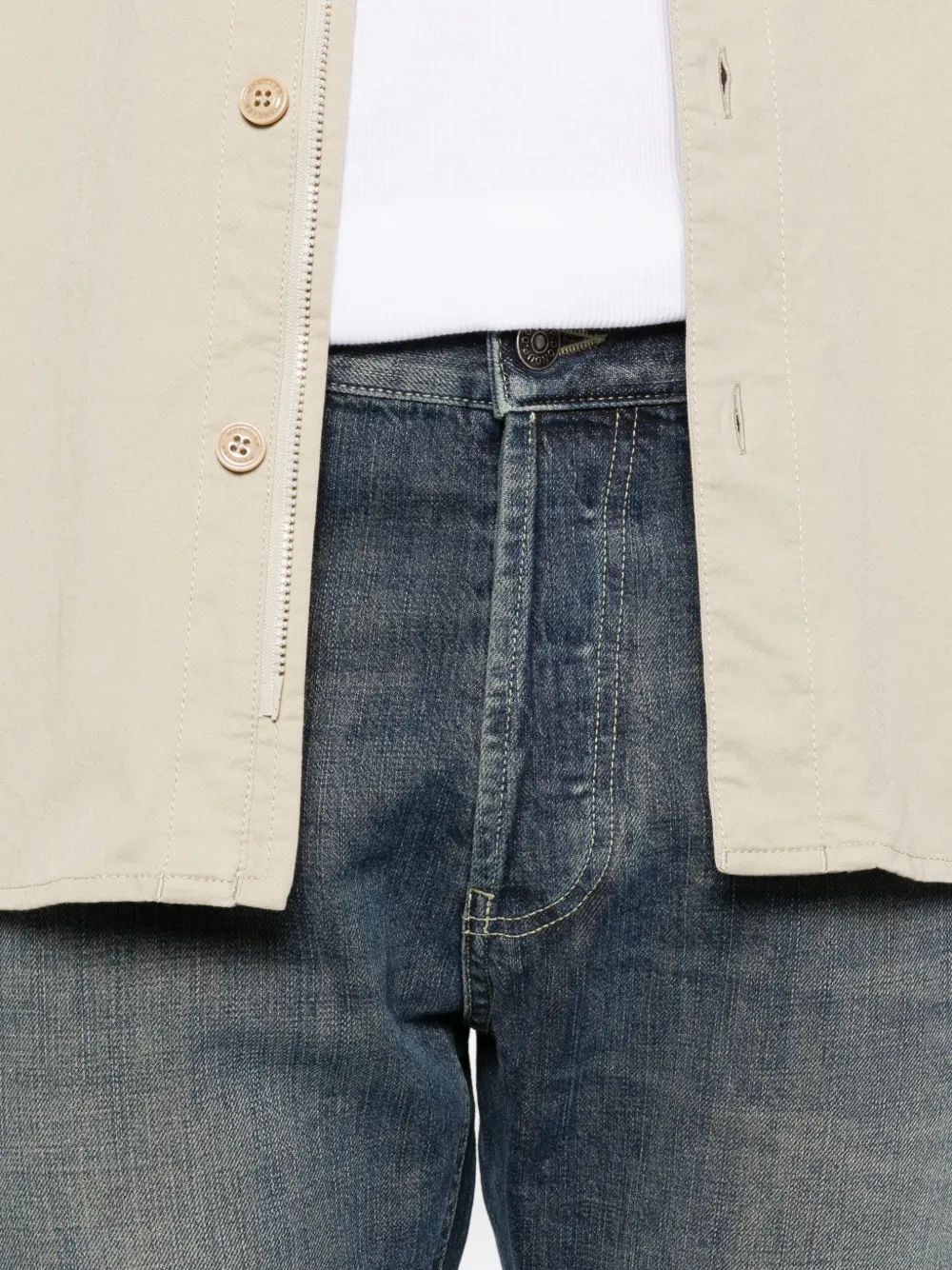 DONDUP Jeans met knoopsluiting Blauw