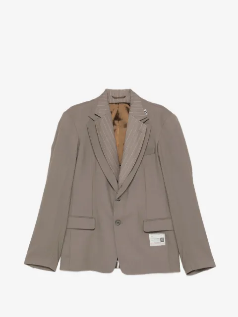 Maison MIHARA YASUHIRO blazer con solapa de rayas diplomáticas