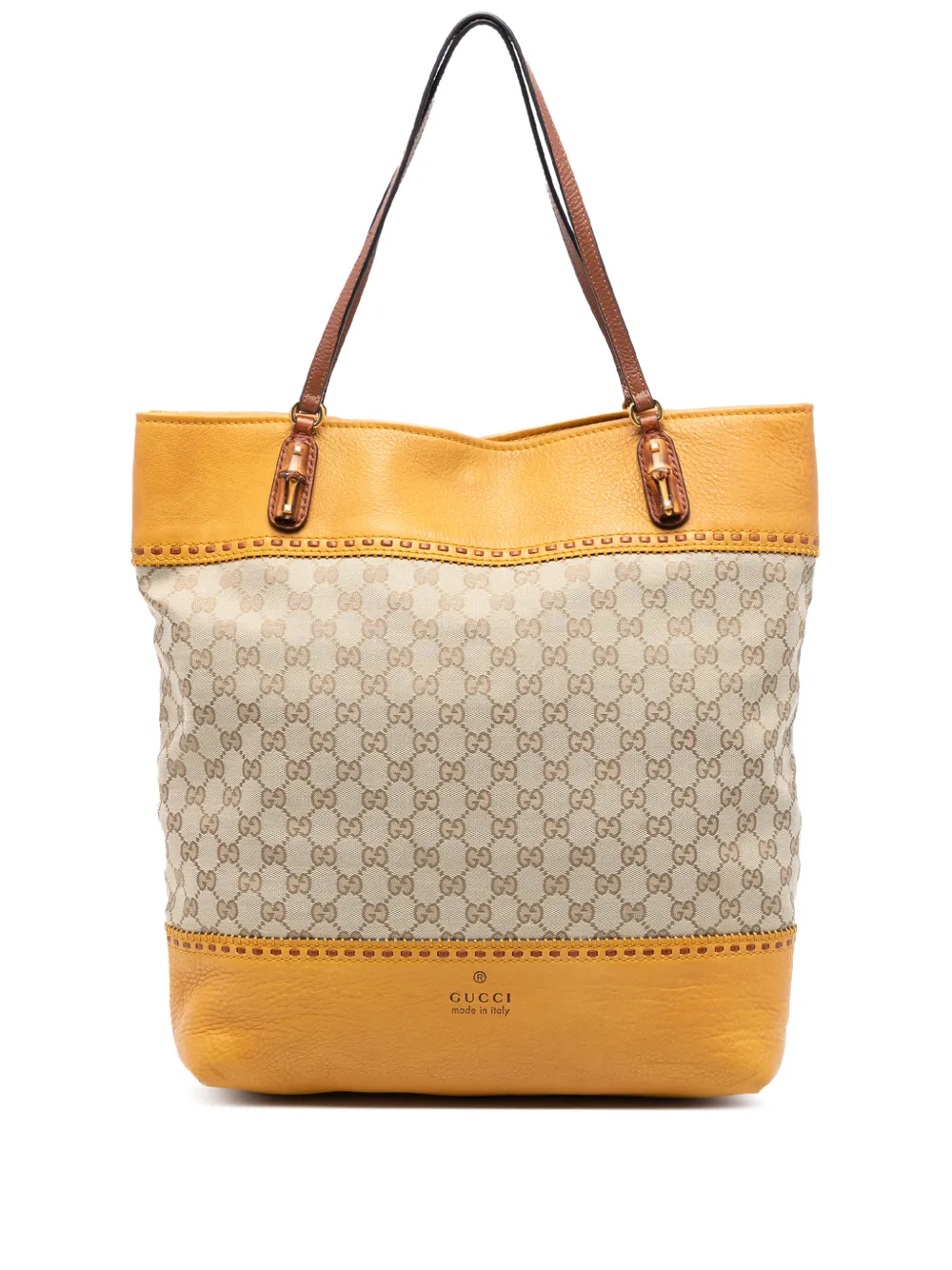 Gucci Pre-Owned 2016-2025 Large GG Canvas Laidback Crafty tote bag - Giallo