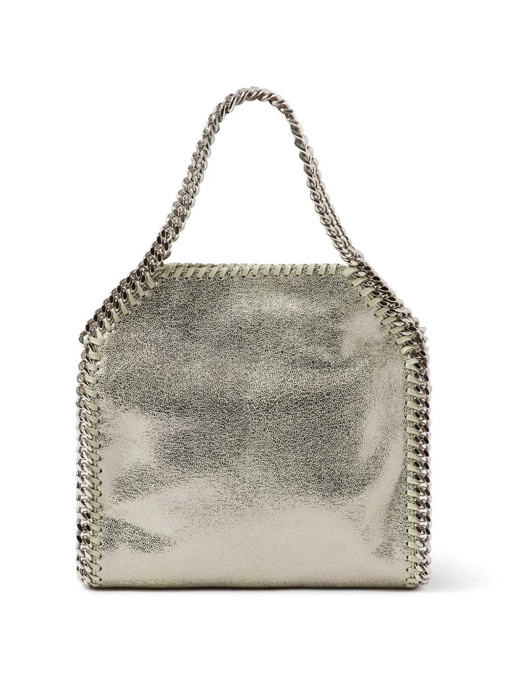 Stella McCartney Falabella metallic mini-shopper Groen