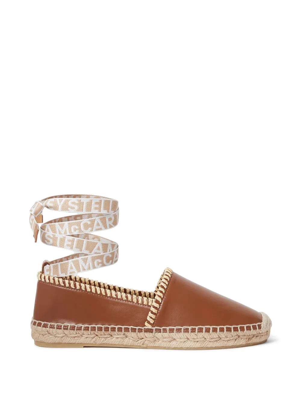 Stella McCartney Espadrilles met gestrikte enkels Bruin