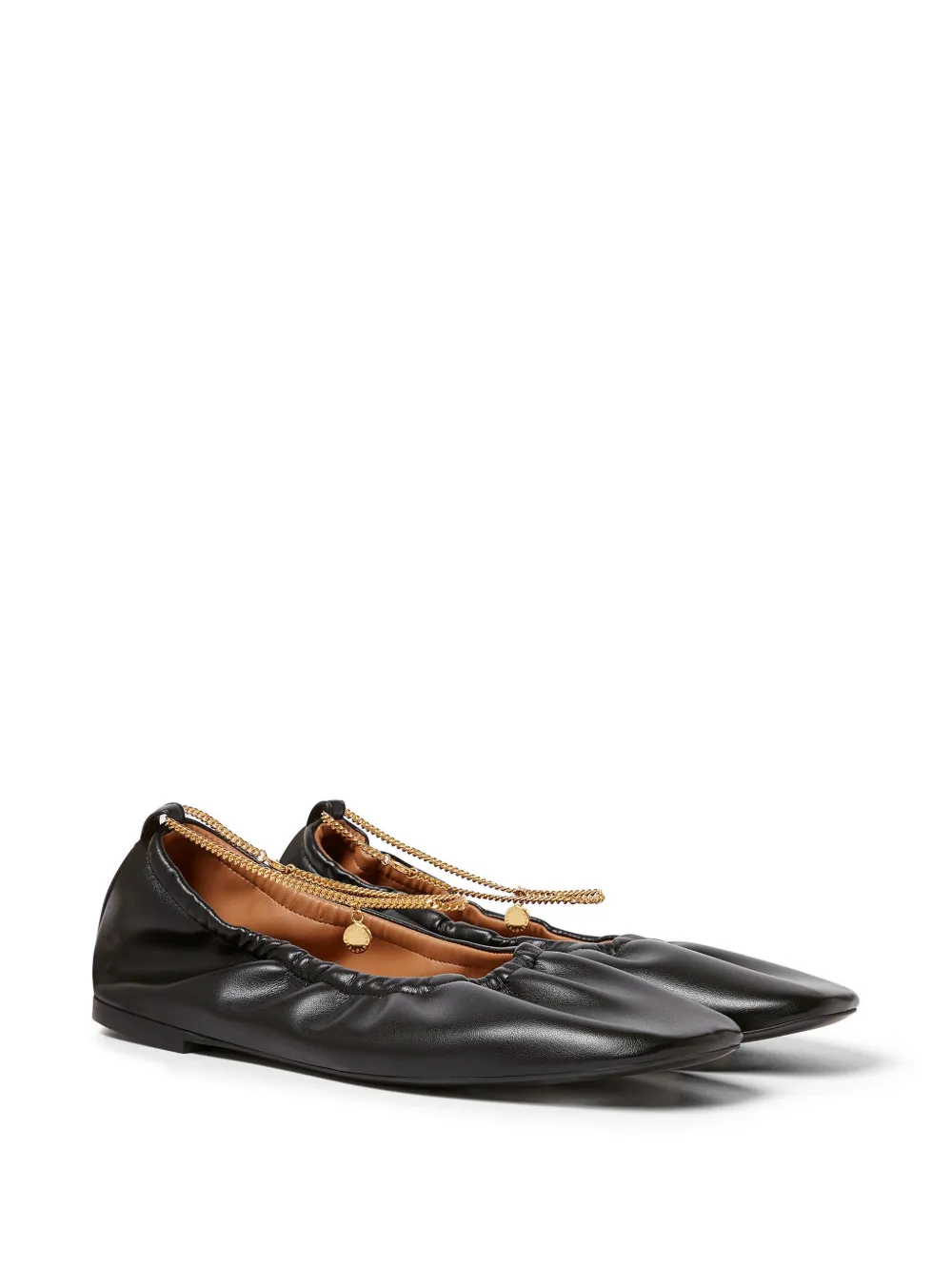 Stella McCartney Ballerina's met kettingbandje Zwart