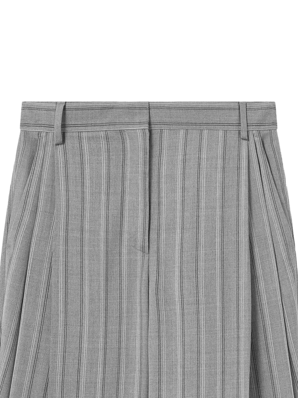Stella McCartney Gestreepte lichtgewicht straight broek Grijs