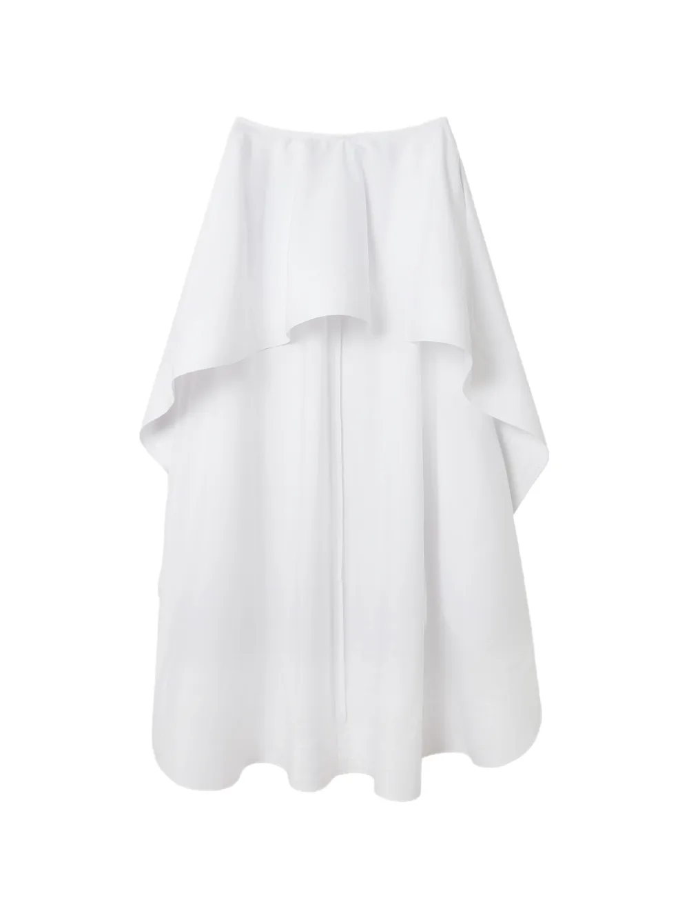 Stella McCartney Gonna midi con ruches - Bianco