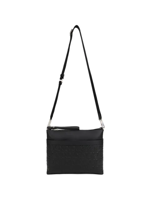 Ferragamo Gancini embossed-pattern messenger bag