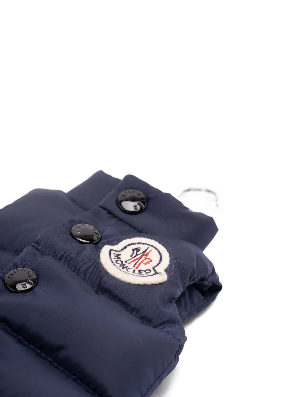  Moncler Buttoned Padded Keyring - Blue 