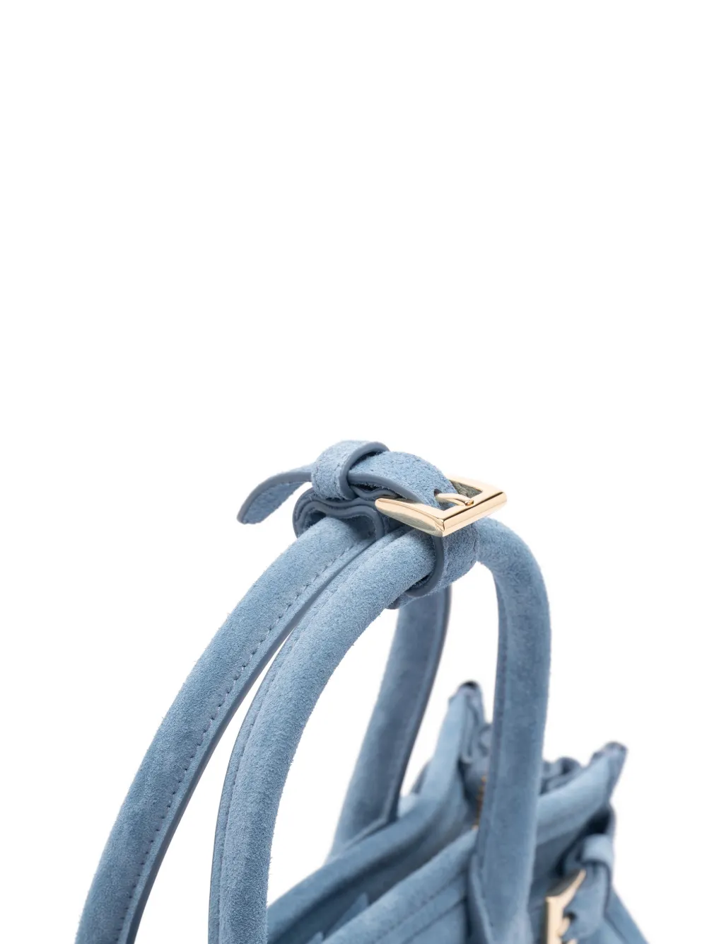Prada Bonnie Suede Mini Handbag in Blue, view 5