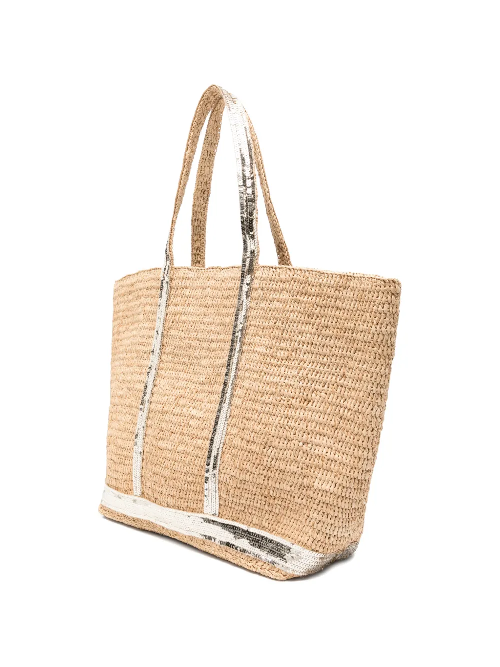  Vanessa Bruno L Raffia Sequin Tote Bag - Neutrals 