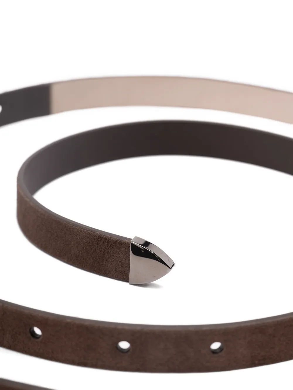  Brunello Cucinelli Beaded Leather Belt - Brown 