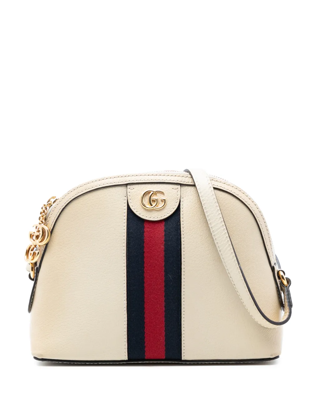 Gucci Pre-Owned 2016-2026 Small Calfskin Ophidia Dome crossbody bag - Bianco