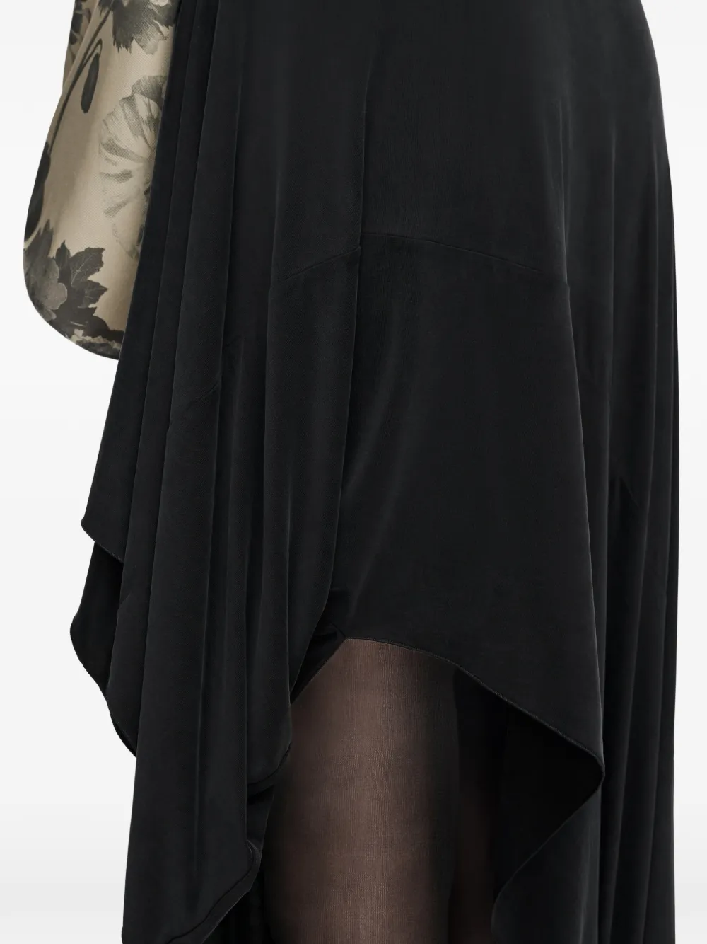 Maison Margiela Asymmetrische midi-rok Zwart
