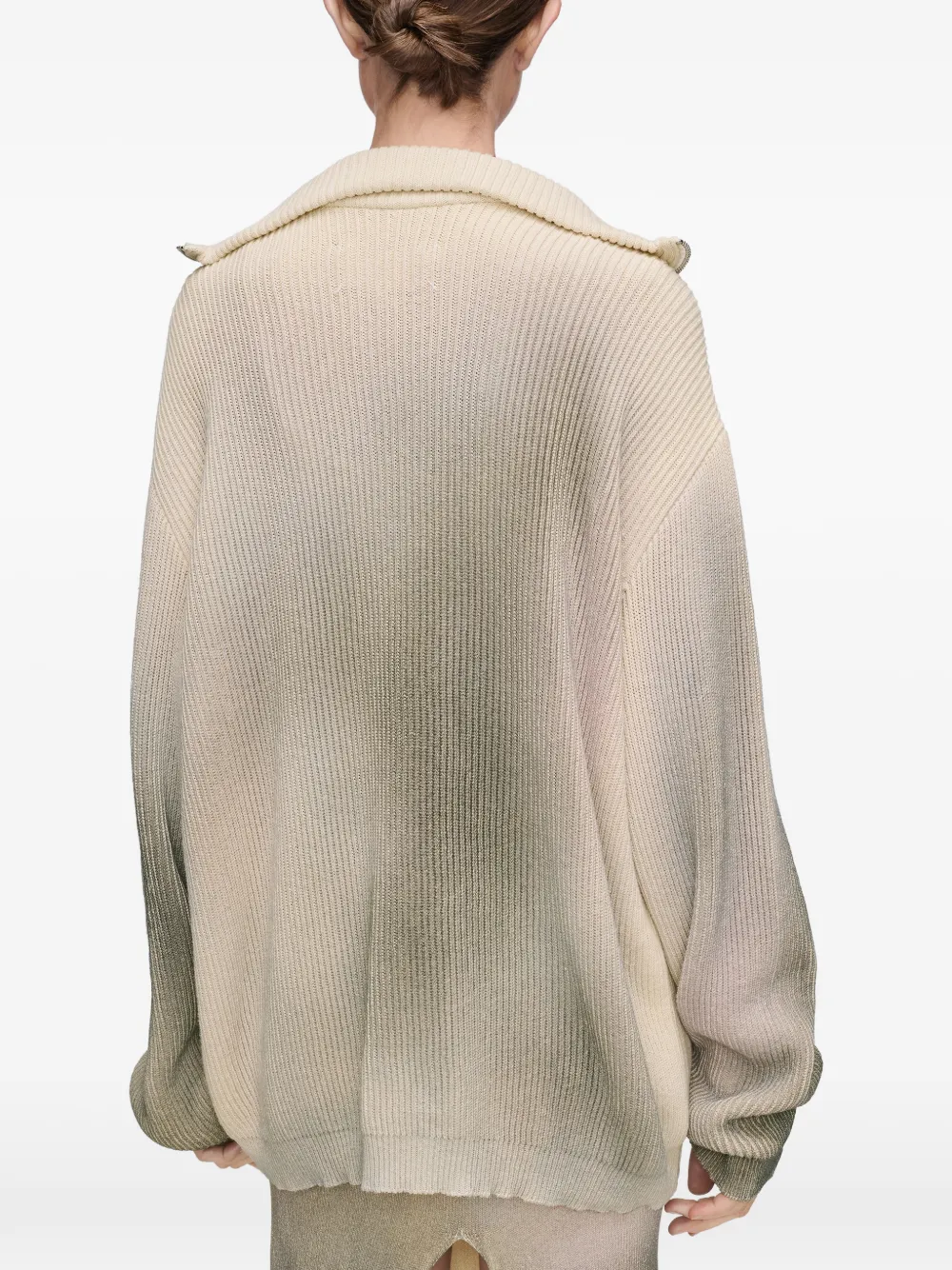 Maison Margiela Gebreide trui met rits Beige