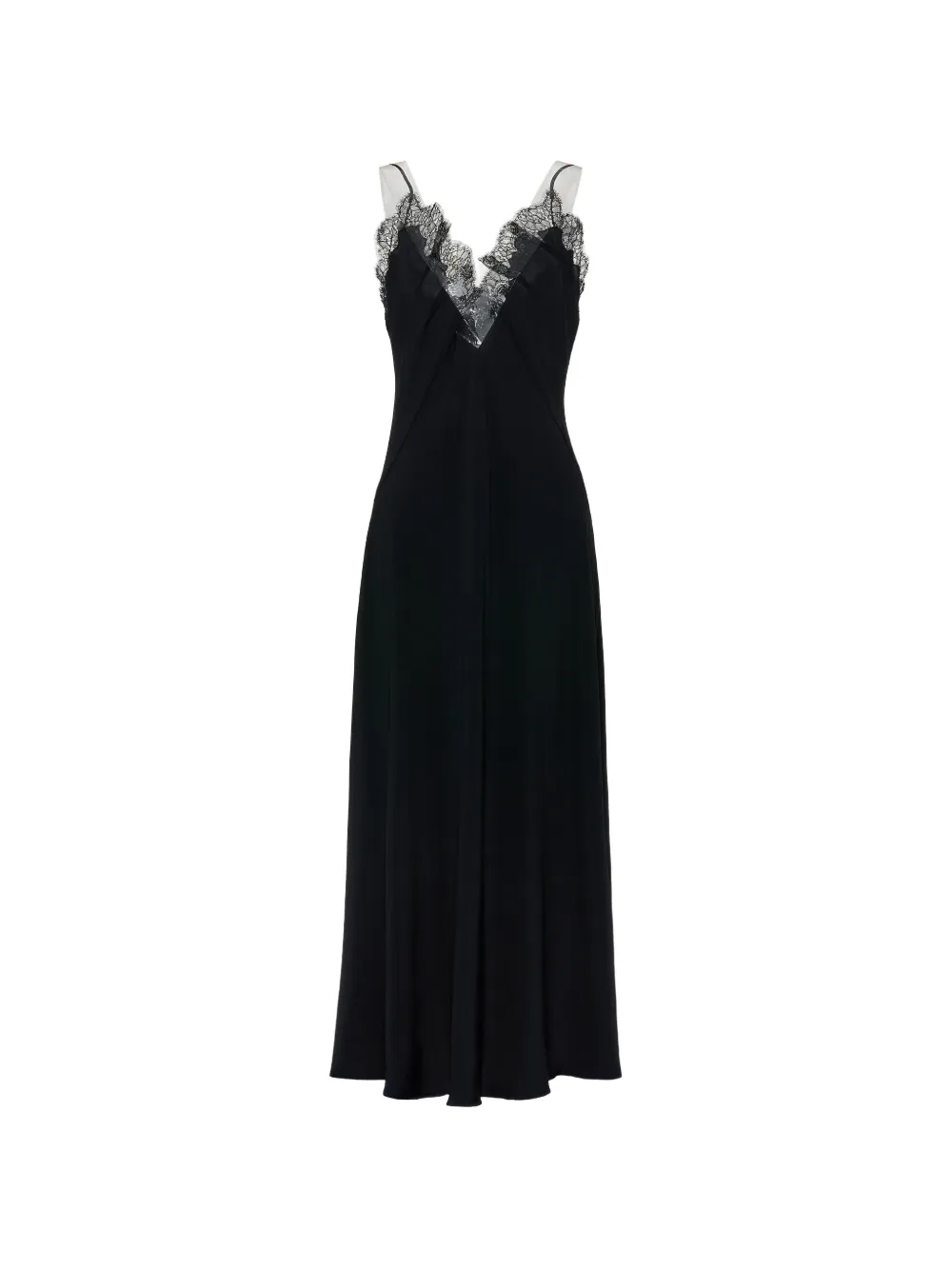 Maison Margiela Abito midi in pizzo - Nero