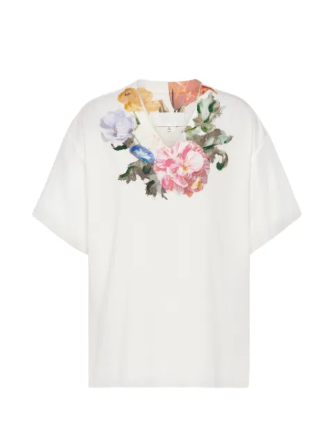 Maison Margiela floral V-neck T-shirt