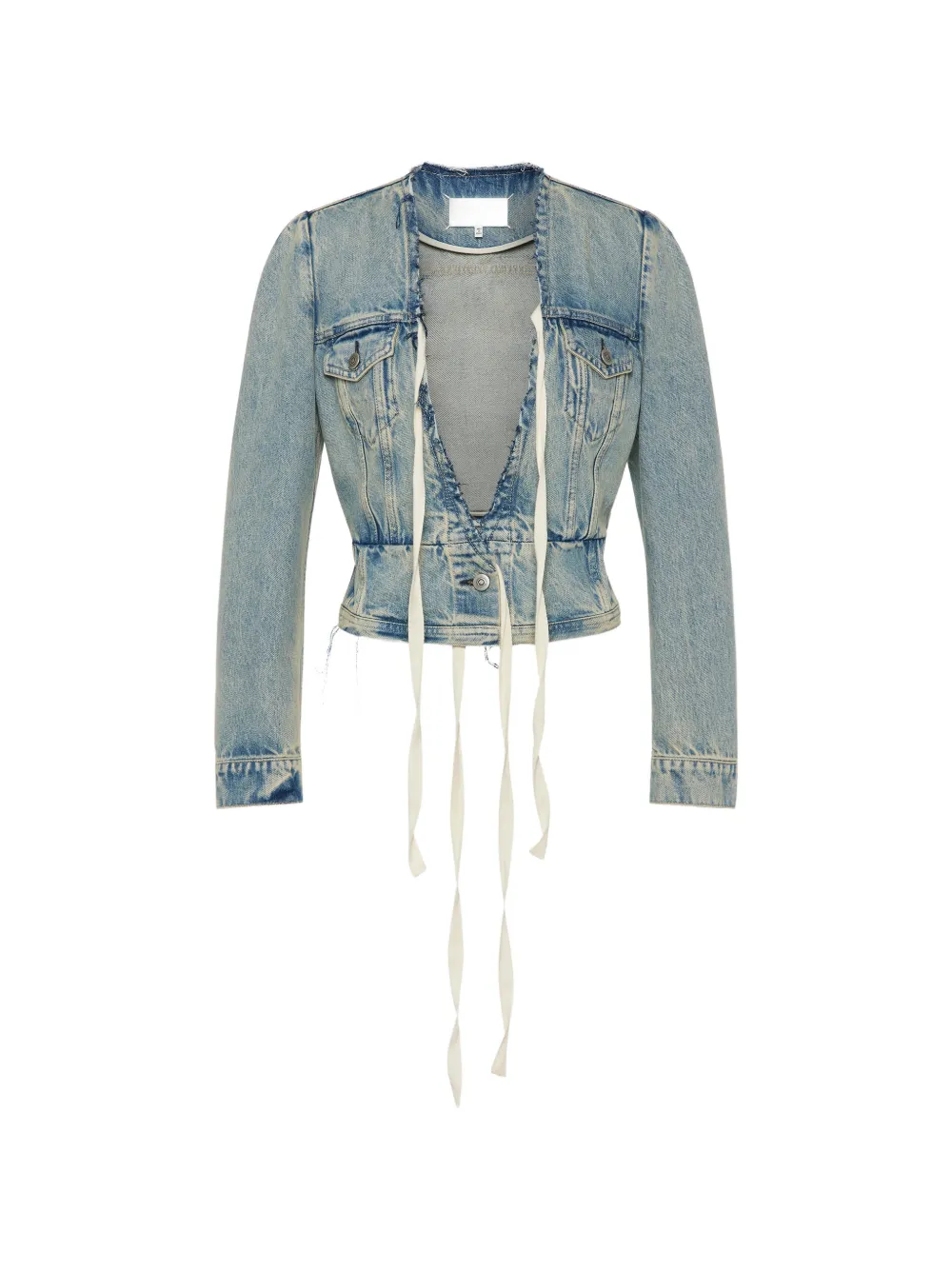 Maison Margiela raw-edged jacket - Blu