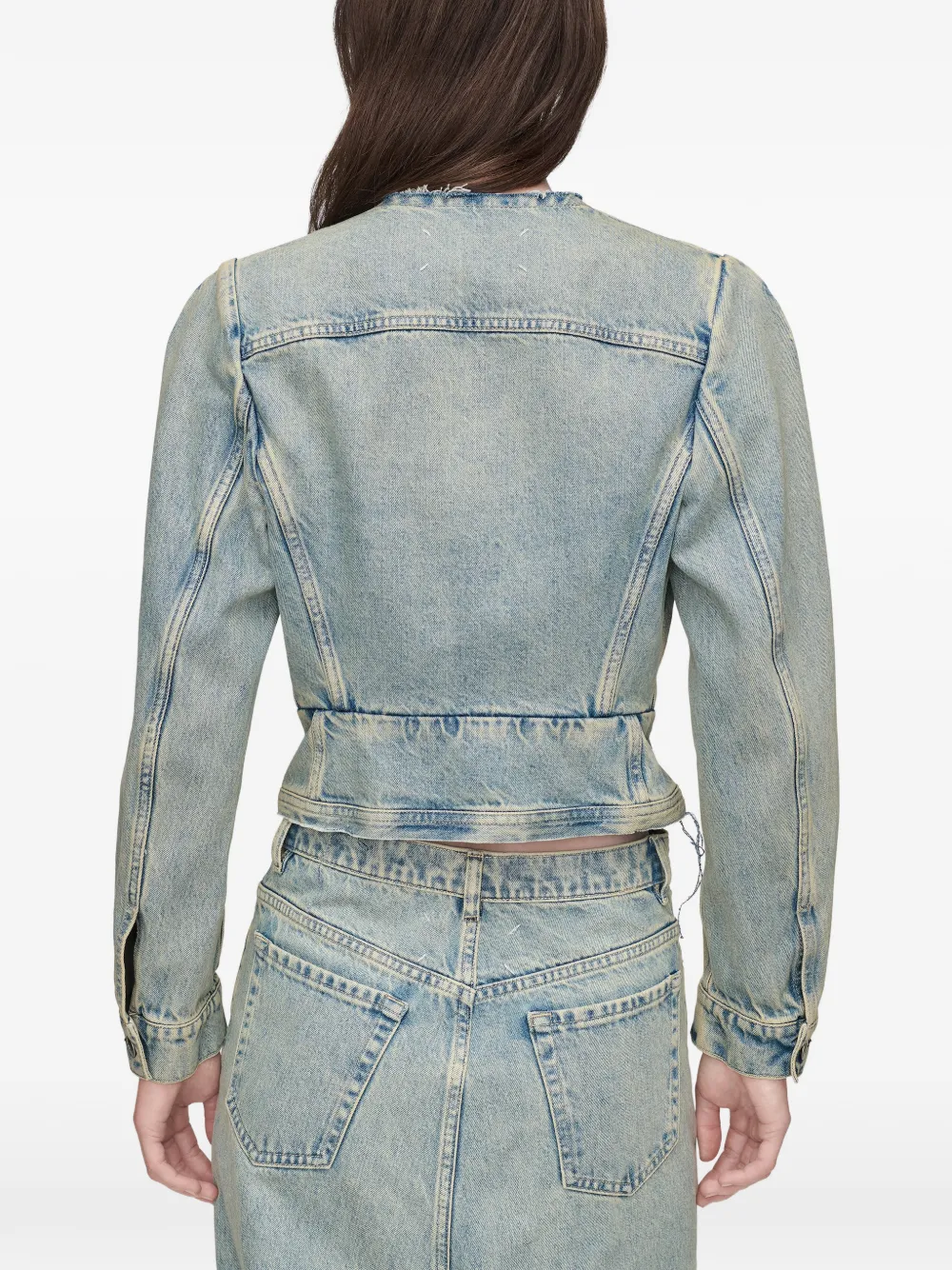 Maison Margiela Jack met gerafelde rand Blauw