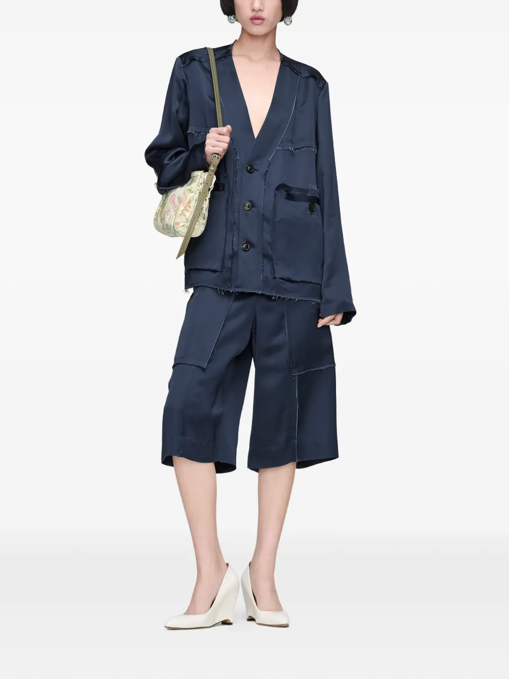 Maison Margiela Jack met V-hals Blauw