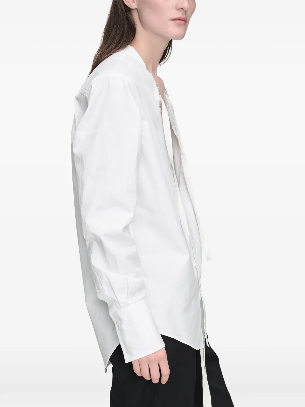 Maison Margiela blouse met V-hals Wit