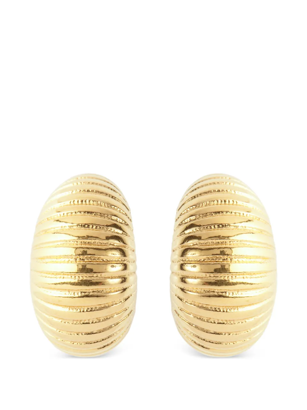 Monet Pre-Owned 1980s textured demi-hoop earrings - Oro