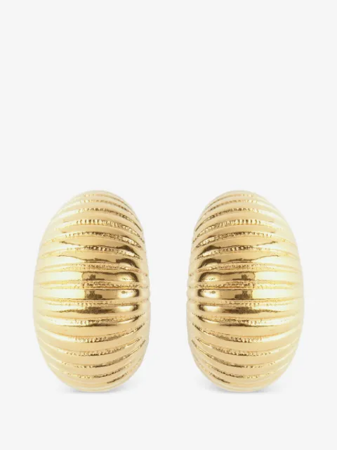 Monet Pre-Owned 1980s textured demi-hoop earrings