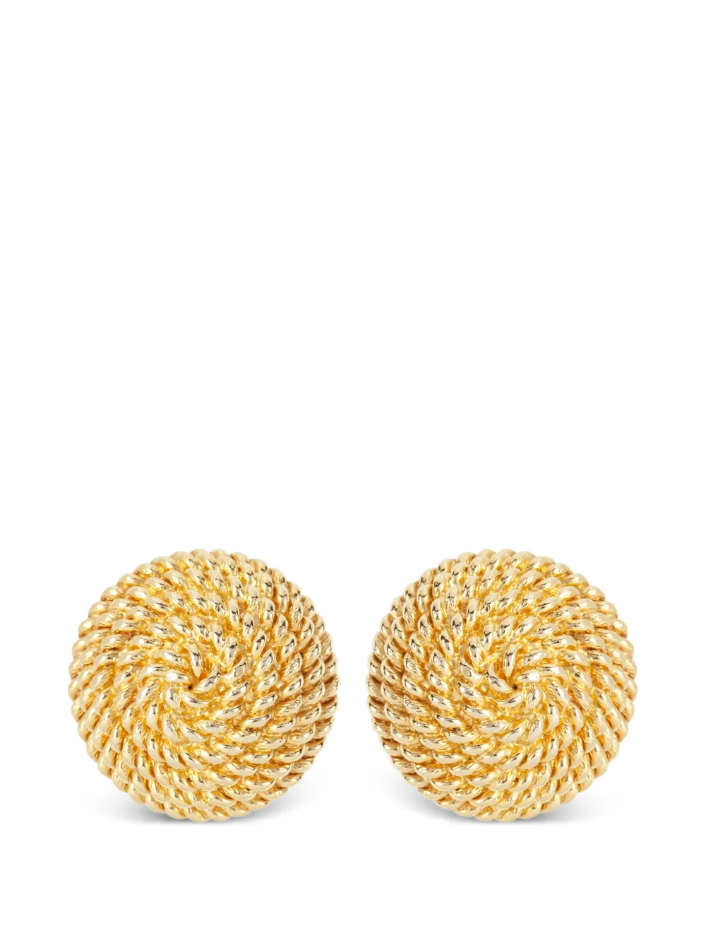 Monet Pre-Owned 1980s woven earrings - Oro