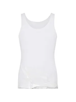 Prada triangle-logo Cotton Tank Top | White | FARFETCH