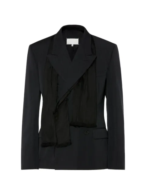 Maison Margiela scarf tailored wool jacket