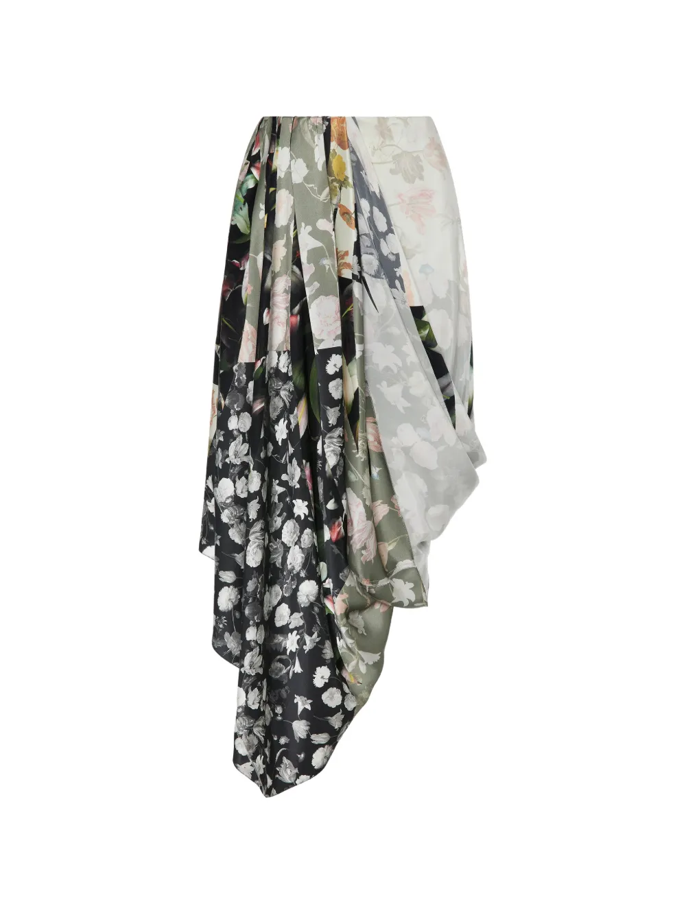 Maison Margiela floral draped skirt - Nero