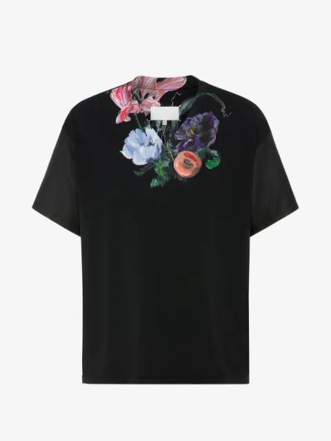Maison Margiela flower cotton-silk T-shirt