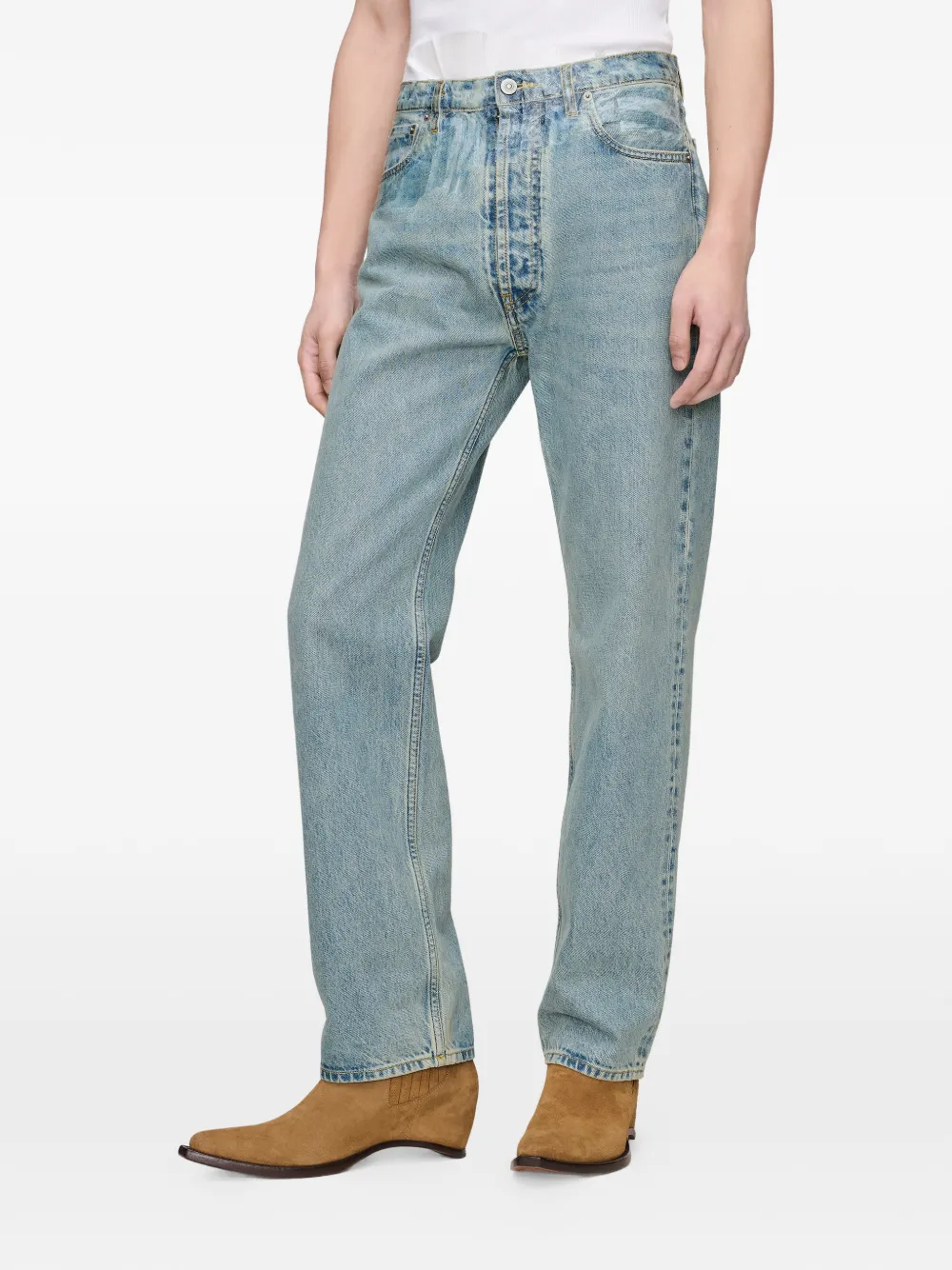 Maison Margiela Jeans met riemlussen Blauw