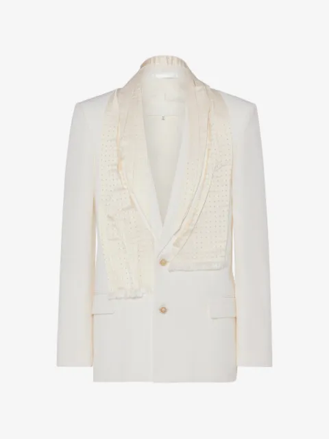 Maison Margiela blazer à empiècement au col