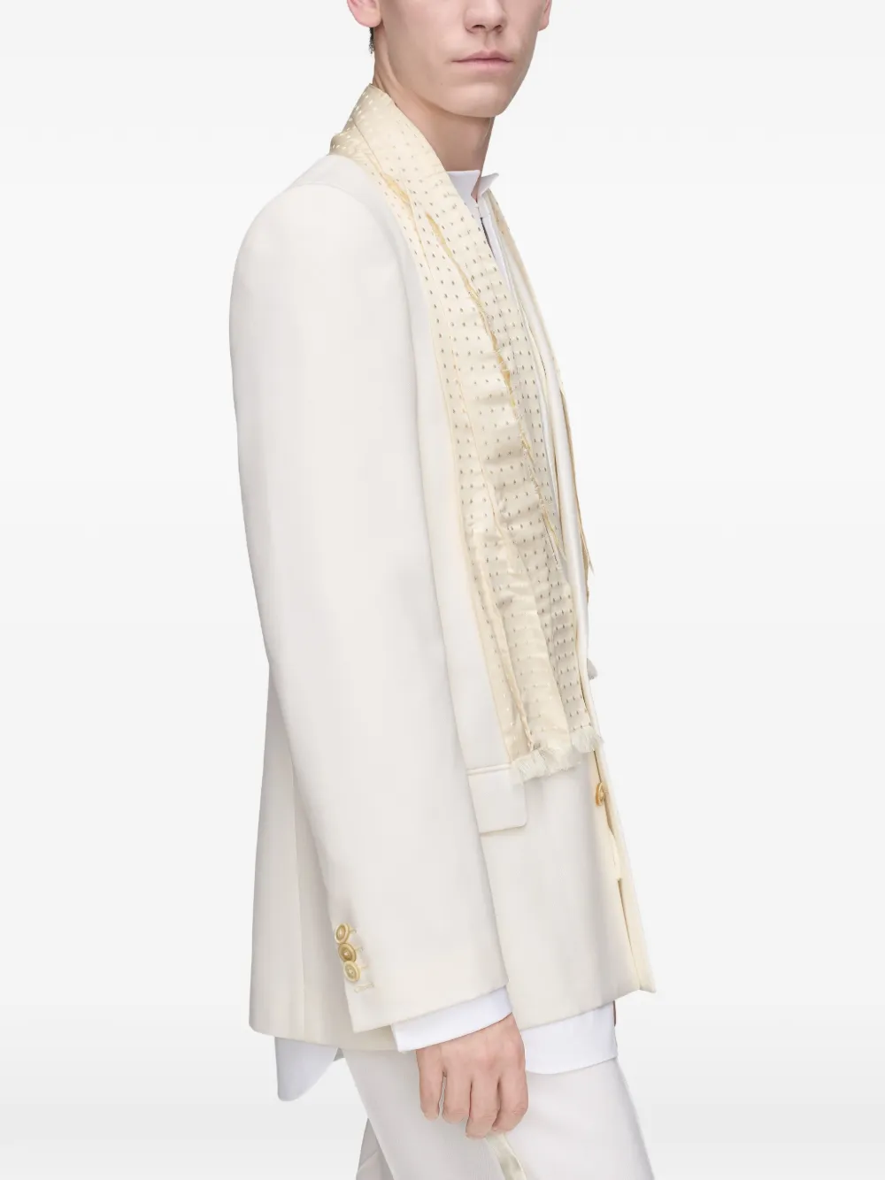 Maison Margiela Wollen jack met sjaal Wit