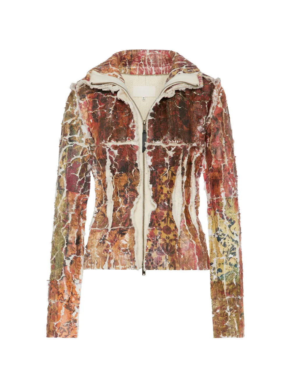 Maison Margiela Cardigan a fiori con zip - Rosso