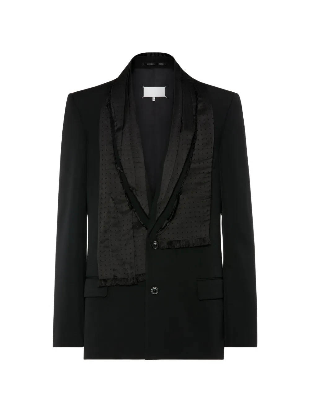 Maison Margiela Blazer con sciarpa - Nero