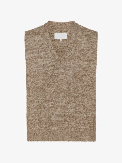 Maison Margiela top con cuello en V