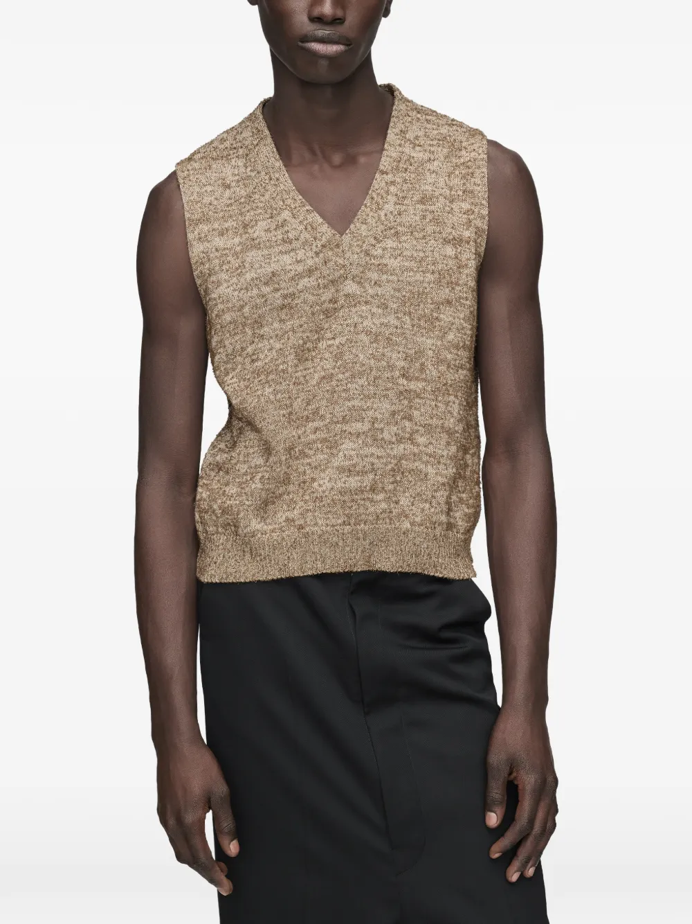  Maison Margiela V-neck Top - Neutrals 