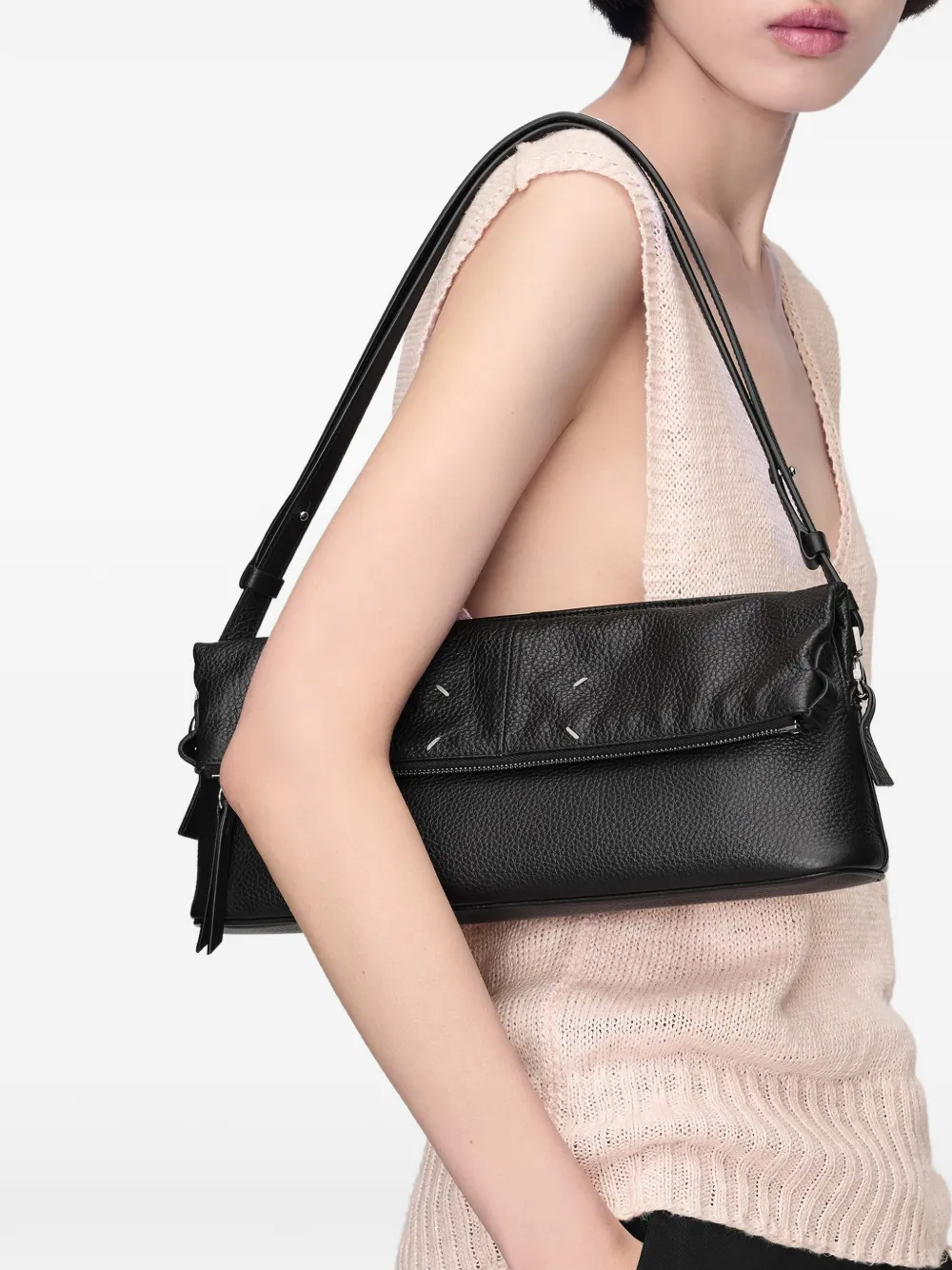  Maison Margiela 5ac Stitching Crossbody Bag - Black 