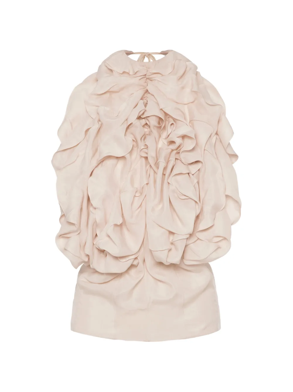 Maison Margiela ruffled halter top - Neutrals