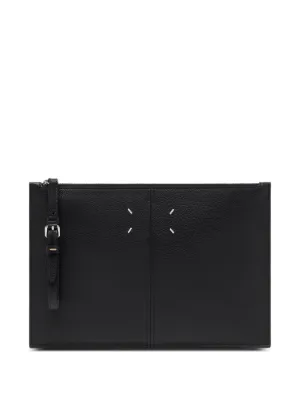 Maison Margiela Leather Clutch Bag | Black | FARFETCH