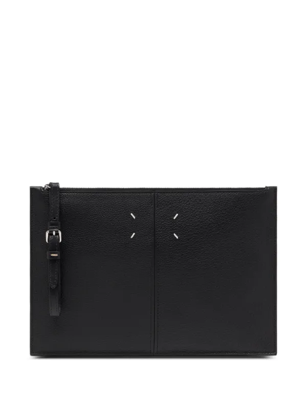 Madison Margiela クラッチバック Maison Margiela レザー クラッチバッグ | ブラック | FARFETCH JP