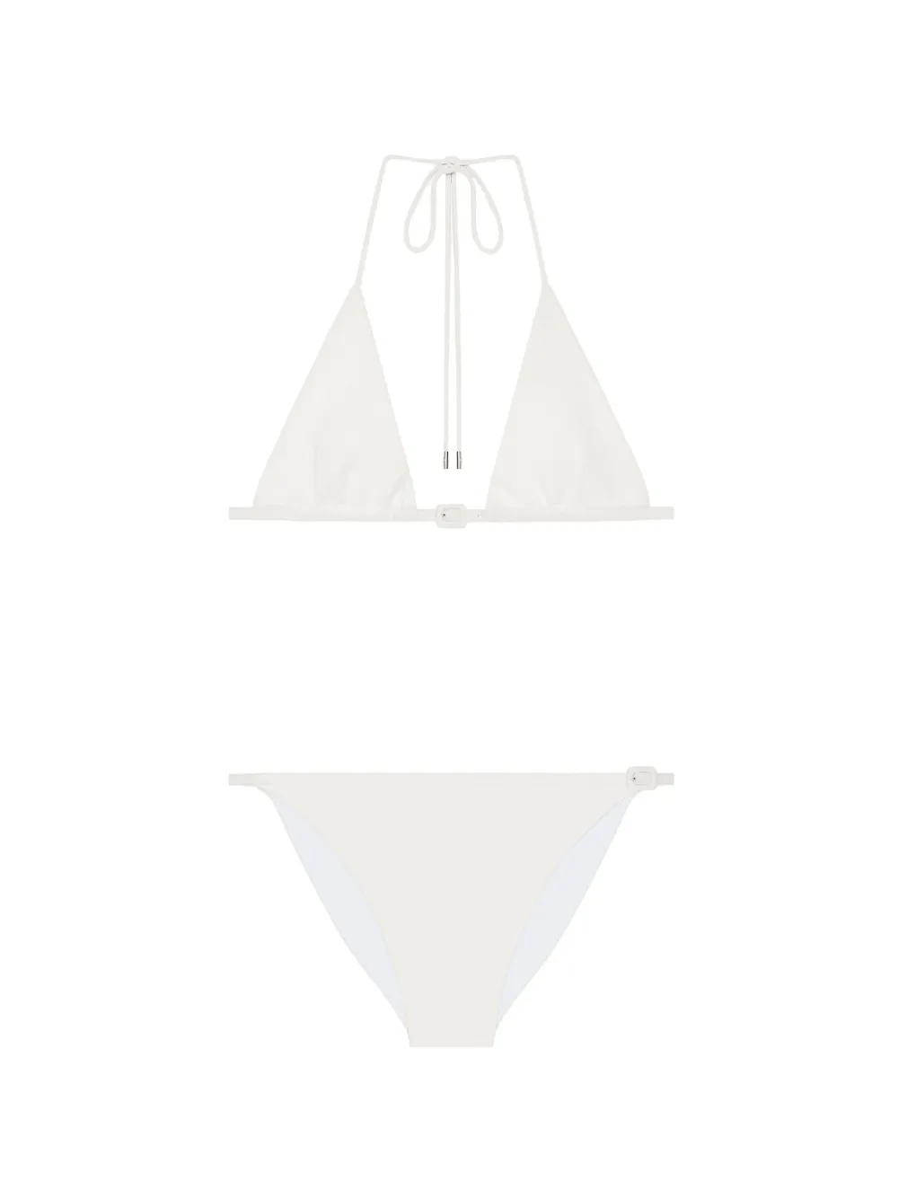 Courrèges Bikini con fibbia - Bianco